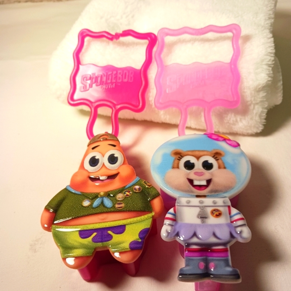 Wendy's 2019 Kids Meal Sponge Bob Toys X2